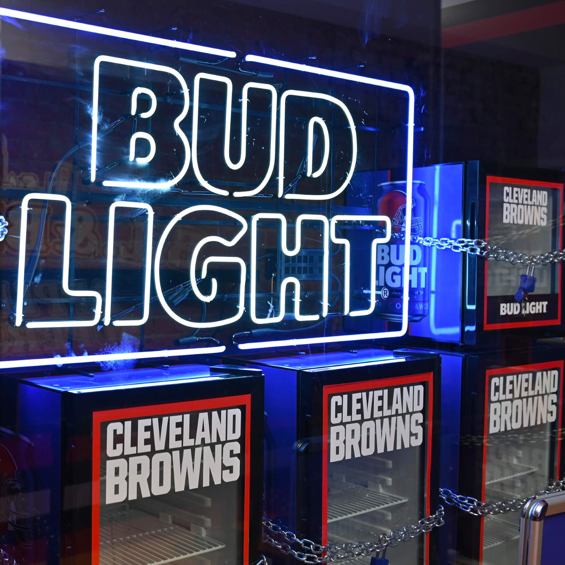 Cleveland Browns Beer Sponsor Bud Light Install Free Beer 'Victory Fridges'  For Fans