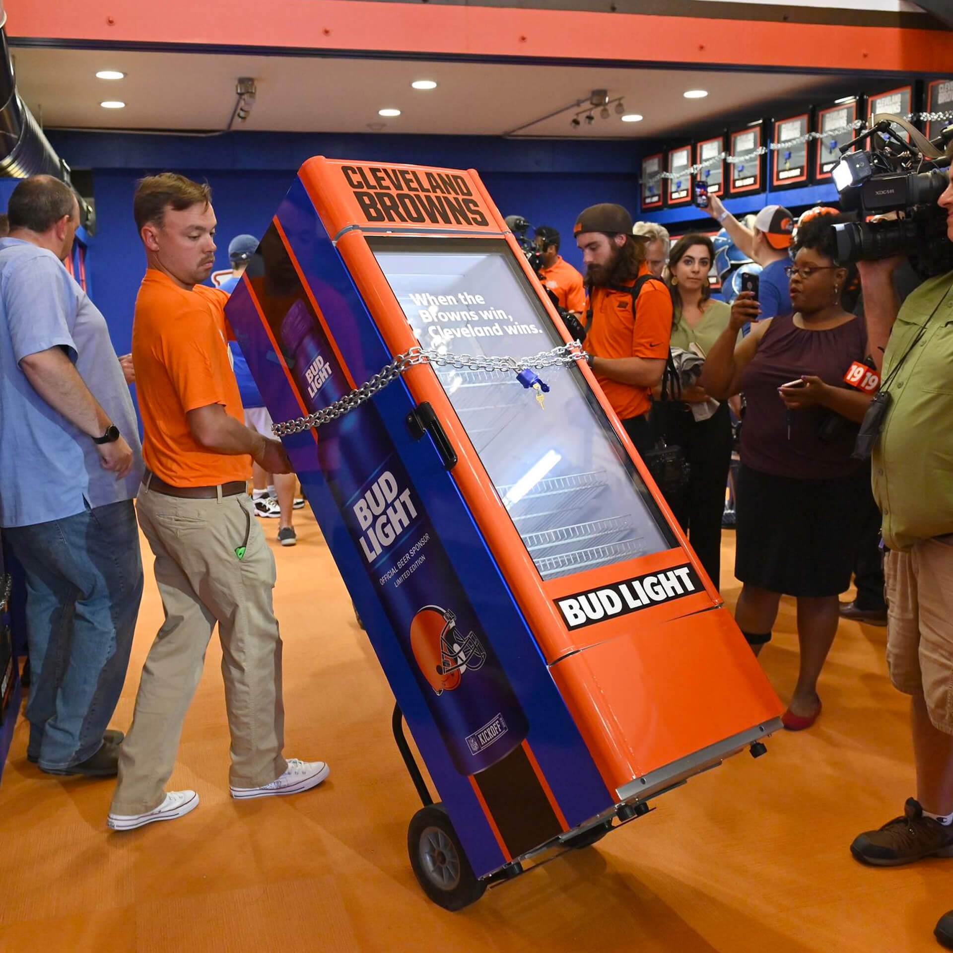 Bud Light 'Victory Fridges' to reward Clevelanders with free beer following  Browns' next win